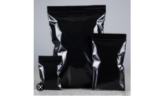 3" x 4"  Black UV/Light-Fast Grip Seal Polybags - Plain