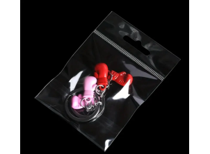 100mm x 100mm + 30mm PP Bags with Euroslot Header & resealable flap (Clear Header)