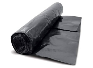 4M (250 mic / 1000g) 25M Black DPM Polythene Sheeting Builders Roll 