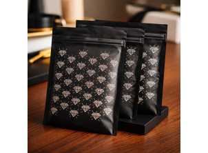 4" x 5.5" (100 x 140mm) Black Opaque Jewellery Gift Bags