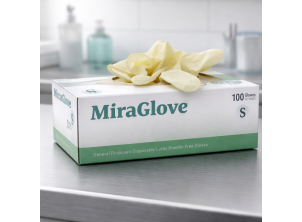 Miraglove Premium Latex Powderfree Gloves (Nail Technicians) - 4 sizes