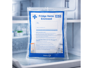NHS Grip Seal Bags printed 'Fridge Items Enclosed' (2 sizes)