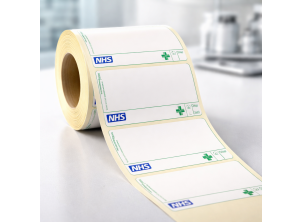 NHS Permanent Prescription Labels on a Roll (72x36mm)