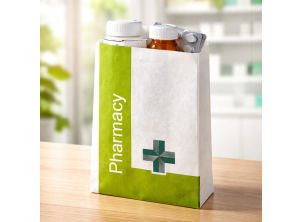 Non-NHS Counter Bags (Green/White Print) - 5 sizes
