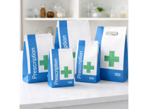 Prescription Paper Bags with NHS Branding (4 sizes)