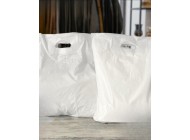 White Polythene (LDPE) Patch Handle Carrier Bags (5 Varieties)