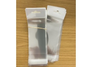86mm x 215mm + 40mm PP Bags with Euroslot Header & resealable flap (Clear Header)