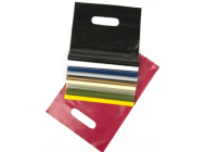 Coloured Polythene (LDPE) Punched Handle Carrier Bags (5 colours)