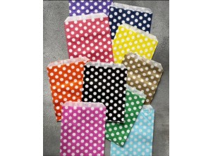 Polka Dot Paper Bags (12 Colours)