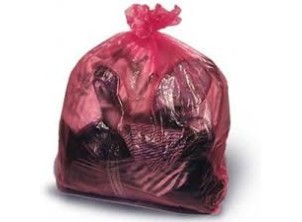 Red Soluble Strip Laundry Sacks 18x29x39" x 200