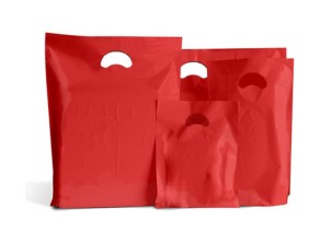 Red Carrier Bags (Varigauge) Premium Quality - 3 Sizes 