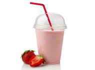 Milkshake/Smoothie Cups and Dome Lids (Clear)