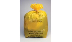 18x29x39" YELLOW NHS CLINICAL WASTE SACKS X 200 (50x4 perforated on a roll)