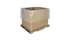 Clear Polythene Gusseted Box Liners Medium & Heavy-duty (16 sizes) - Shown in Litres