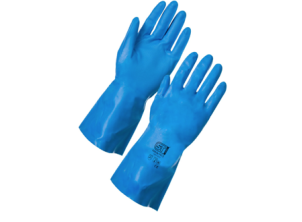 Nitrile Chemical Cleaning Gloves	Blue - Size 9 x 144  		 