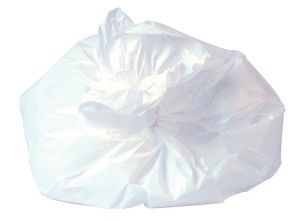 18" x 30" x 44" (480mm x 760mm x 1105mm) White Coloured Sacks 65 Microns