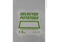 1.5kg Green Printed Potato Sacks (9.5 x 14")  Packed in 1000's