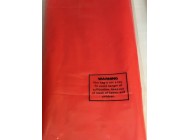 6.4x18" (160x460mm) Watertight Poly Bags with Printed Warning Notice 