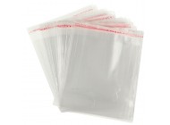 210 x 300mm PP/Polypropylene Cellophane Peel N Seal + Flap Clear Retail Display Bags