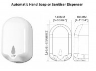 Automatic Hand 'Touch-free' Sanitiser Wall Dispenser