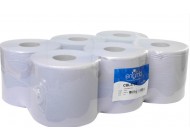 2-Ply Blue Centrefeed Roll / 17.5cm x 150m / 6 Pack