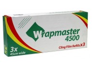 Wrapmaster Cling Film Refill 45cm x 1500m (1x3Pack) 